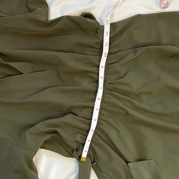 NWT Calvin Klein Olive Green A-line Shirtdress, Size 2 - Picture 13 of 14